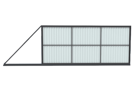 Откатные ворота, обшивка – профнастил
